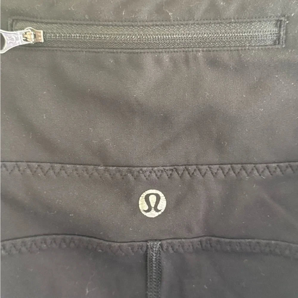 Lululemon Athletica Black Zip-Pocket Leggings